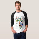 アフリカ大陸美しいママアフリカカラフル Tシャツ (正面フル)