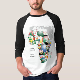アフリカ大陸美しいママアフリカカラフル Tシャツ