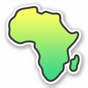 アフリカ大陸 – アフリカの地図 シール
