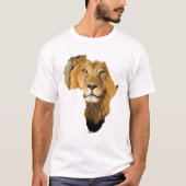 アフリカ大陸 アフリカライオン 動物 Tシャツ (正面)
