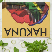 アフリカ大陸 カスタマイズ製品 キッチンタオル (折り畳み)