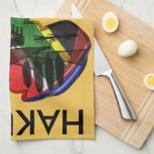 アフリカ大陸 カスタマイズ製品 キッチンタオル (四つ折り)