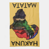 アフリカ大陸 カスタマイズ製品 キッチンタオル (縦)