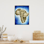 アフリカ大陸 ポスター (キッチン)