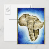 アフリカ大陸 ポストカード (正面/裏面)