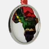 アフリカ大陸 メタルオーナメント (右)