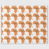 アフリカ大陸 ラッピングペーパー (フラット)