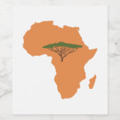 アフリカ大陸 ワインラベル (シングルラベル)