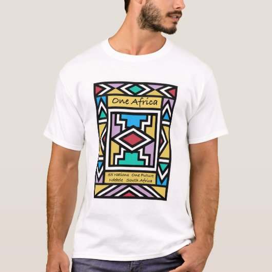 アフリカ大陸 – 南アフリカ・ジンバブエのンデベレ文化 - Tシャツ (正面)