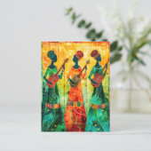 アフリカ女子遊弦楽器 ポストカード (スタンド正面)