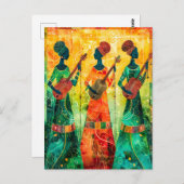 アフリカ女子遊弦楽器 ポストカード (正面/裏面)