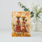 アフリカ女性のミエ籠 ポストカード (スタンド正面)