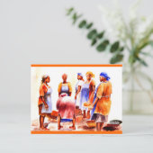 アフリカ女性の今日1 27 2012 ポストカード (スタンド正面)