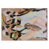 アフリカ女性の板モダン切り絵画の カッティングボード (正面)