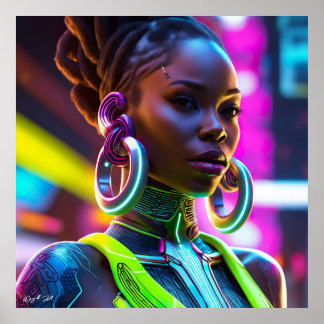 アフリカ女性アートモダンポスター ポスター