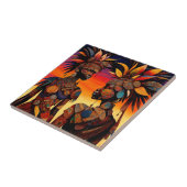 アフリカ女性セラミックタイル タイル (側面)