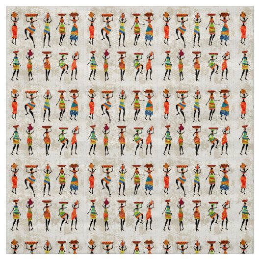 アフリカ女性デザイン ファブリック (見本)