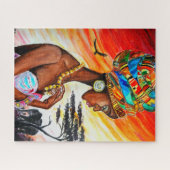 アフリカ女性パズル ジグソーパズル (横)