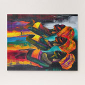 アフリカ女性パズル ジグソーパズル (横)