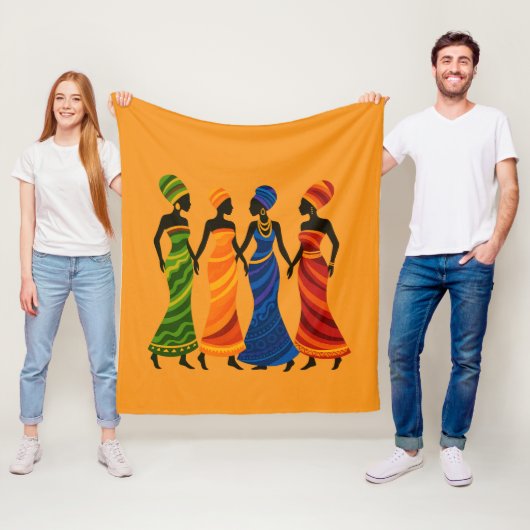 アフリカ女性フリースブランケット フリースブランケット (インサイチュ)