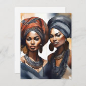 アフリカ女性ポートレートD シーズンカード (正面/裏面)