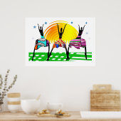 アフリカ女性交配コールダンス ポスター (キッチン)