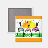 アフリカ女性交配コールダンス マグネット (正面/裏面)