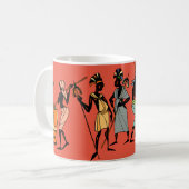 アフリカ女性料理と踊り コーヒーマグカップ (正面左)
