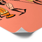 アフリカ女性料理と踊り ポスター (角)