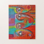 アフリカ女性油彩画パズル ジグソーパズル (縦)