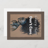 アフリカ女性熱狂するヘアドント気におもしろい引用文 ポストカード (正面/裏面)