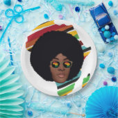 アフリカ女性用眼鏡 |アフリカ大陸 ペーパープレート (パーティー)