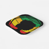 アフリカ女性紙プレート | 赤と黄色と緑 ペーパープレート (傾斜あり)