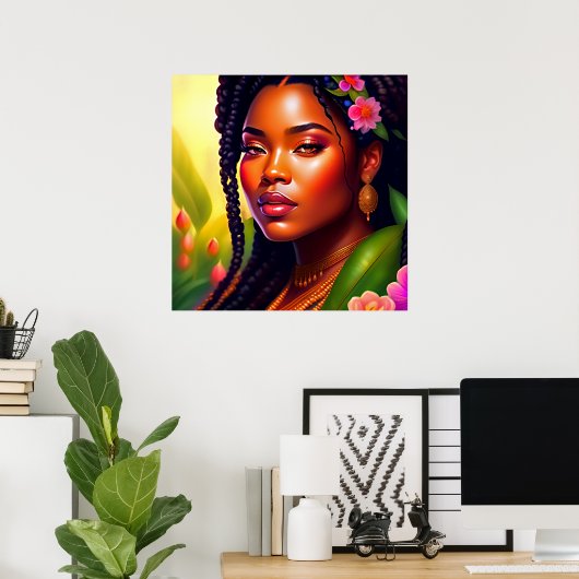 アフリカ女性芸術 ポスター (ホームオフィス)
