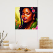 アフリカ女性芸術 ポスター (キッチン)