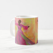 アフリカ女性踊り女性 コーヒーマグカップ (正面左)