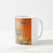 アフリカ女性運バスケットアートプリント コーヒーマグカップ (正面右)