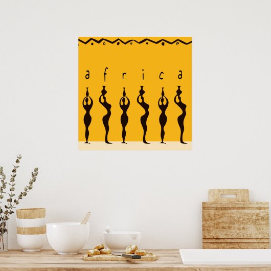 アフリカ女性 ポスター (キッチン)
