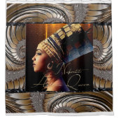 アフリカ女王ネフェティティ シャワーカーテン (正面)