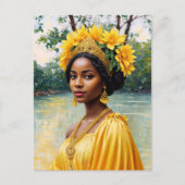アフリカ女神オシュン・オリシャアート ポストカード (正面)