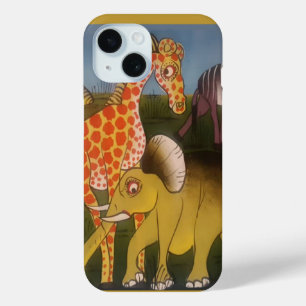 アフリカ威厳のあるの野生生物：美しい絵を描動物。 iPhone 15ケース