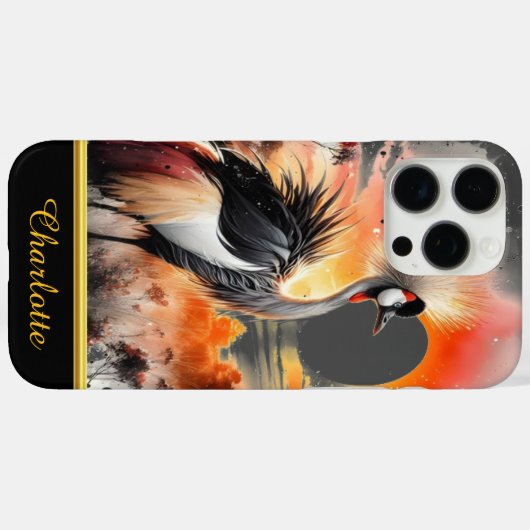 アフリカ威厳のあるの風景を越えて夕暮れ時にクレーン Case-Mate iPhoneケース (裏面 (横))