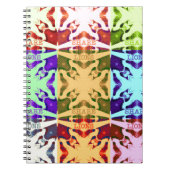 アフリカ市松模様にアポップ・アートの芸術文化カラフルパターン ノートブック (正面)