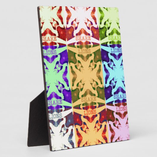 アフリカ市松模様にアポップ・アートの芸術文化カラフルパターン フォトプラーク (側面)