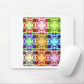アフリカ市松模様にアポップ・アートの芸術文化カラフルパターン マウスパッド (マウス)