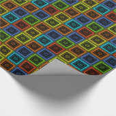 アフリカ市松模様にパターンアートプリント ラッピングペーパー (角)