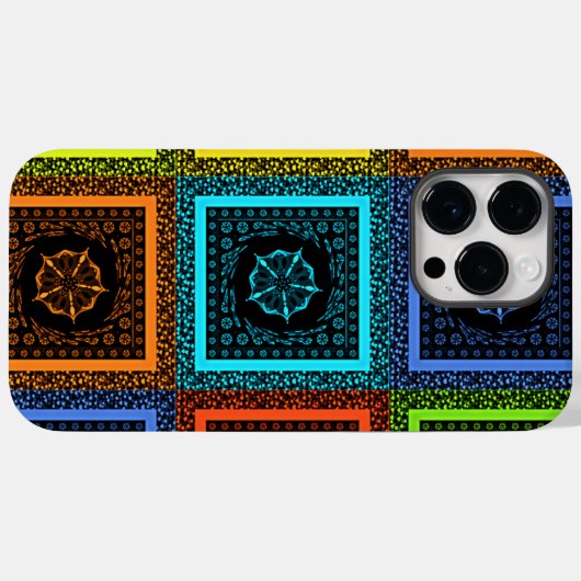 アフリカ市松模様にパターンアートプリント Case-Mate iPhoneケース (裏面 (横))