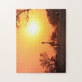 アフリカ平原での一日の終わり。 ジグソーパズル (縦)