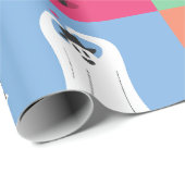 アフリカ幽霊ハロウィーン色ブロックおもしろい群 ラッピングペーパー (ロールコーナー)