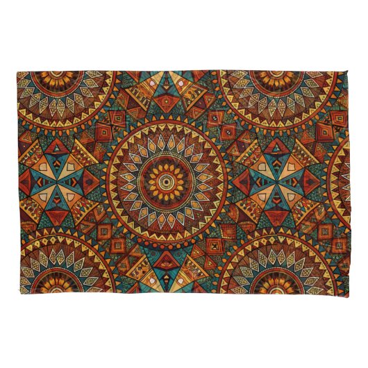 アフリカ幾何インスパイア抱き枕 枕カバー (正面)